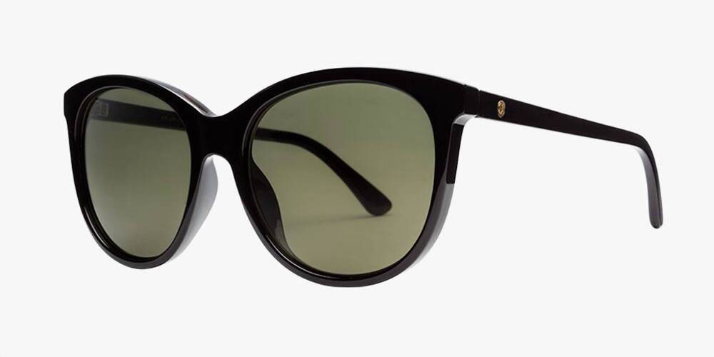 NEW ELECTRIC LABEL women's palm polarized sunglasses in gloss black/grey polar